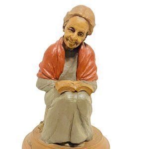 Tom Clark figurine gnome elf SIGNED sculpture Cairn vtg Molly Grandma teacher
